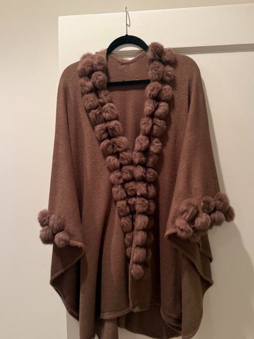 Women's Brown Poncho Coat
